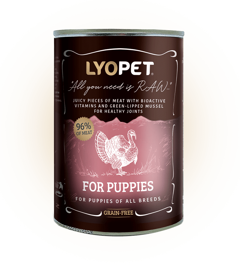 LYOPET Puppy cu Carne de Curcan 400g
