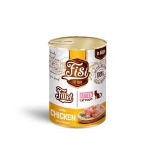 Fisi Fillet Kitten – Hrană umedă pentru pisoi cu pui în jeleu