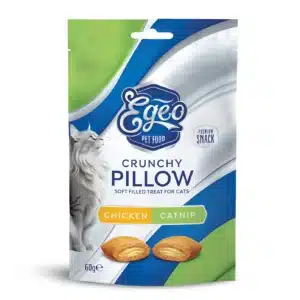 Snack crocant pentru pisici adulte cu pui și catnip 60 g