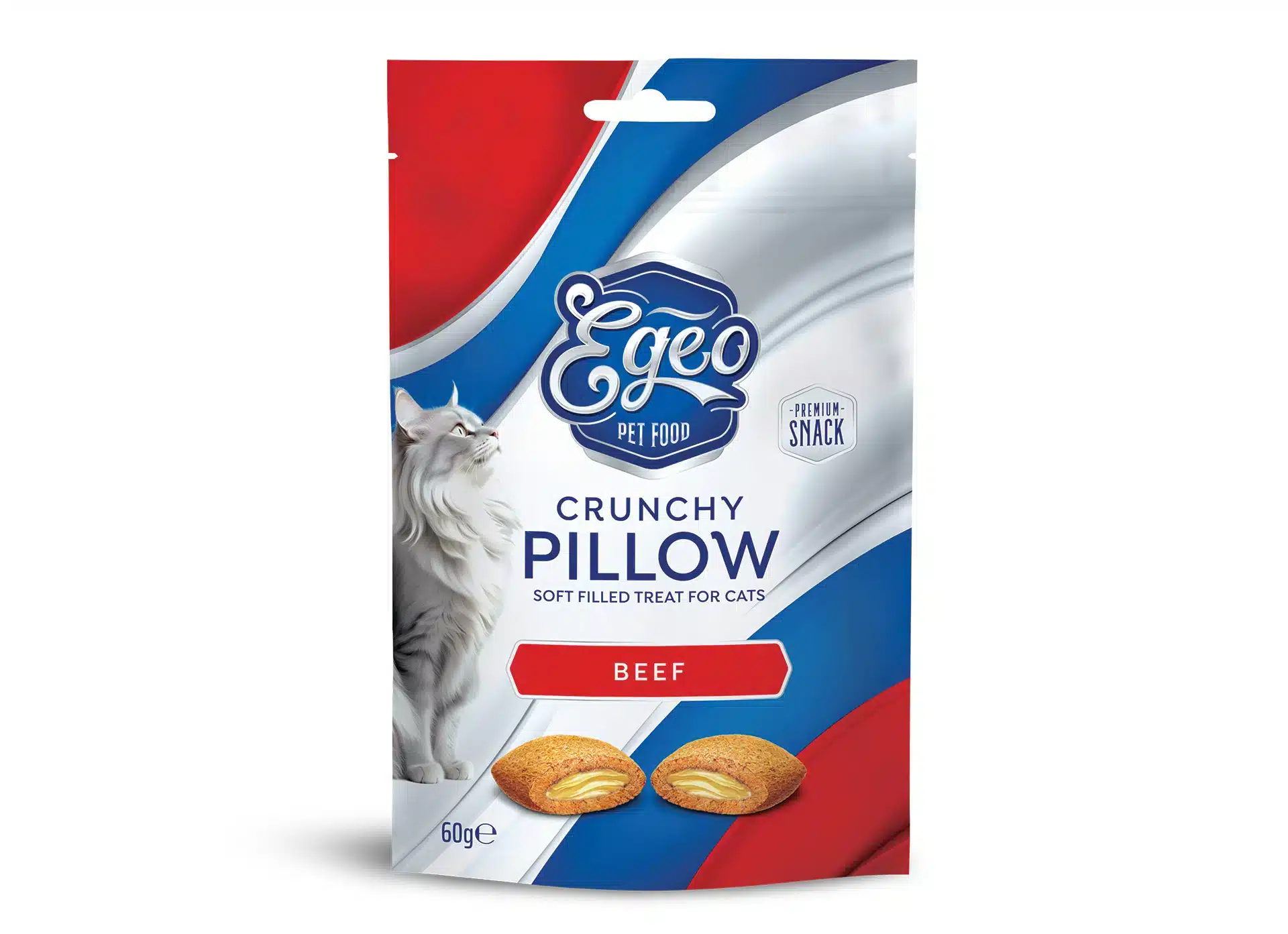 Snack crocant pentru pisici adulte cu vită