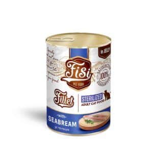 Fisi Fillet Cat Adult – Hrană umedă pentru pisici adulte cu doradă roșie în jeleu 400g